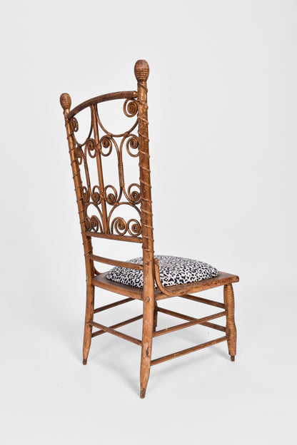 Gilded rattan chair, 19th c.