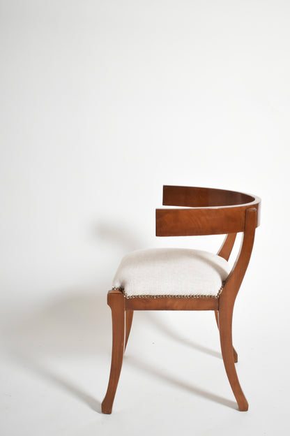 Set of six etruscan style chairs, XIXth c.