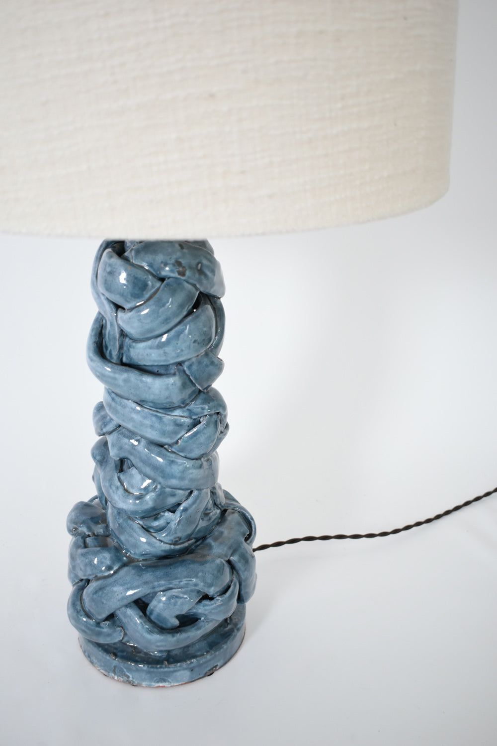 "Angkor" 42cm light blue lamp, Barracuda dition.