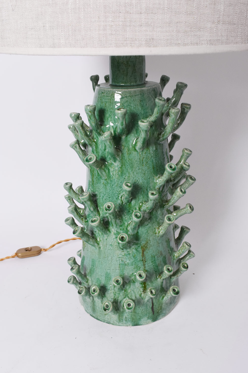 "Belize" 45cm green marbled lamp, Barracuda Edition.