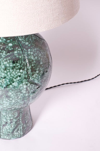 "Lanzarote" 42cm green marbled lamp, Barracuda Edition.