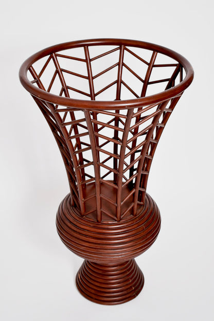 Decorative rattan vase 1970s.