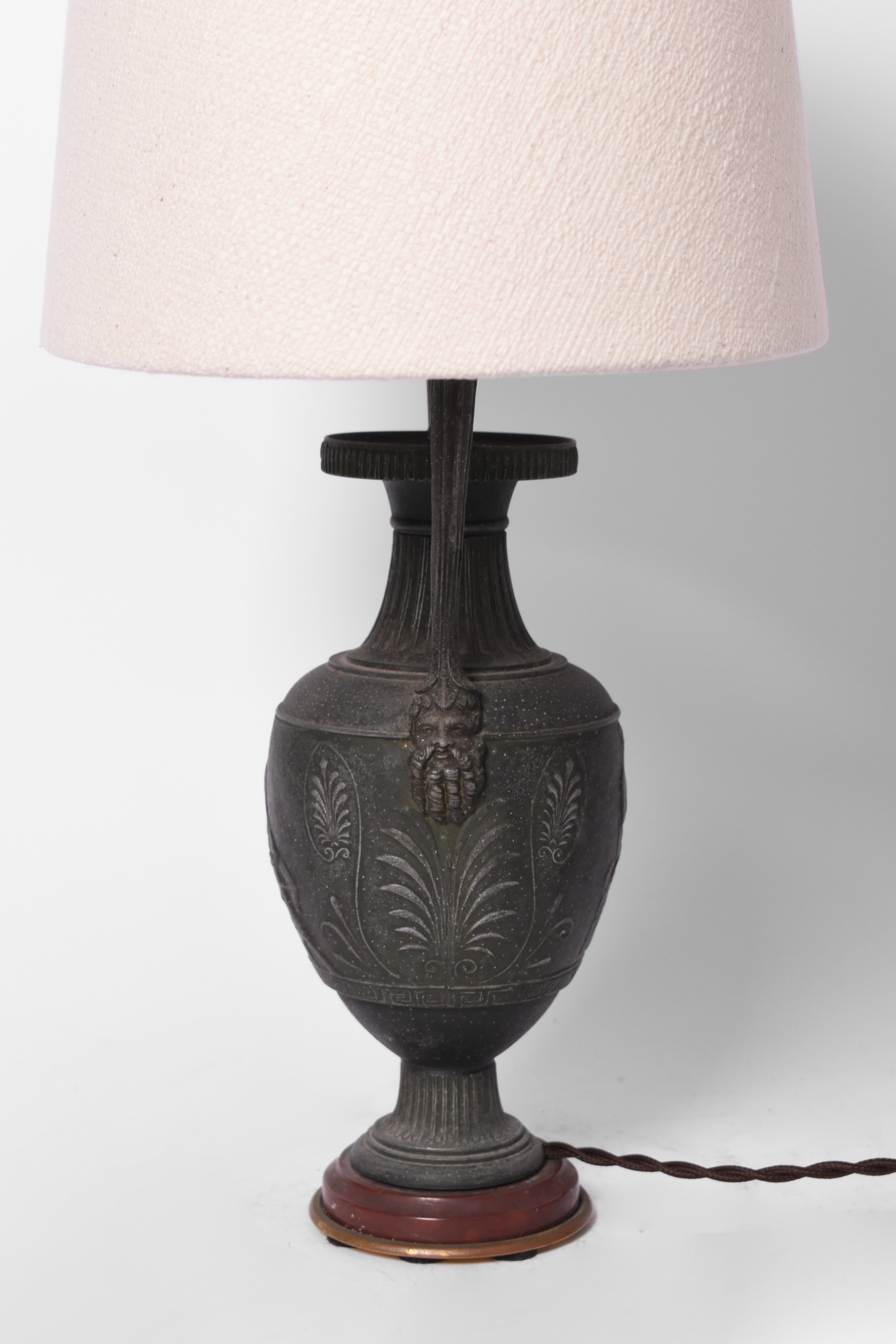 Neoclassical blackened iron lamp, 1920s. – Barracuda Interiors