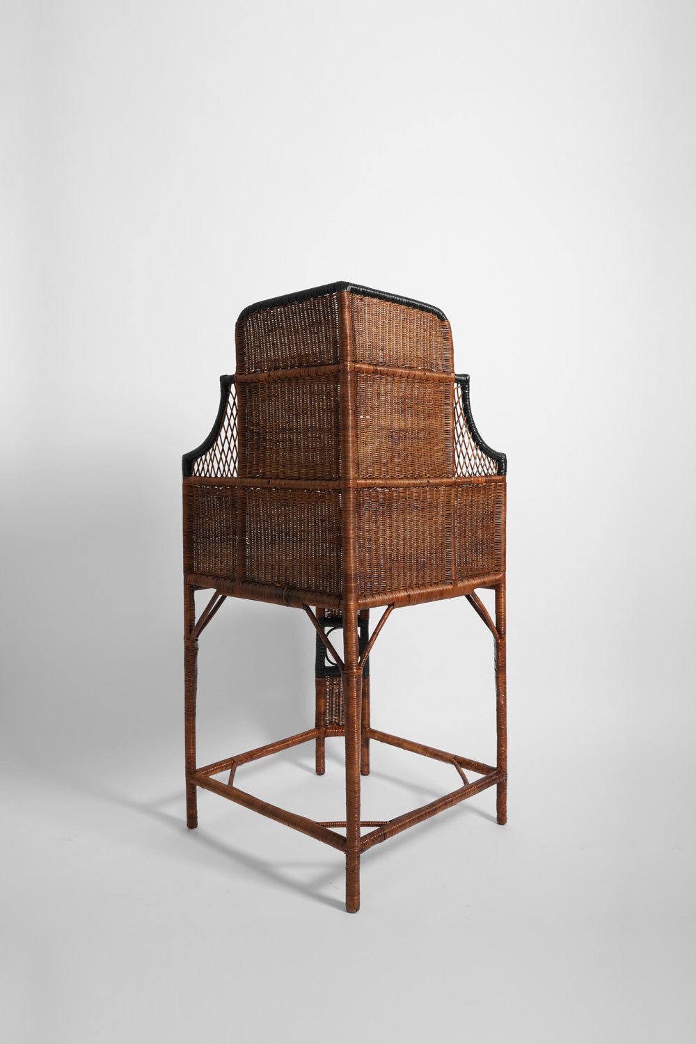 Wicker corner table, 1920s.