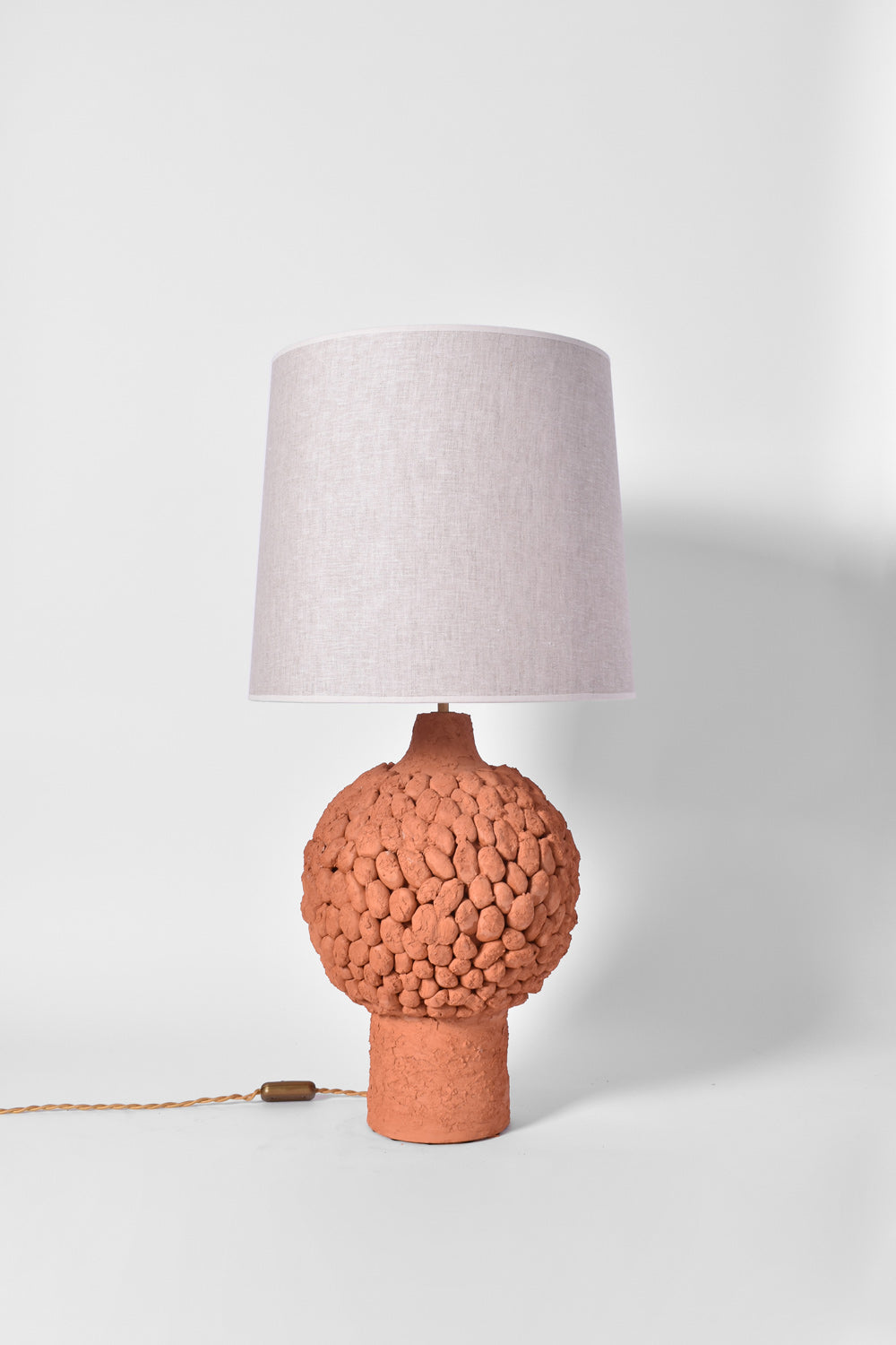 "Melides" 42cm terracota lamp, Barracuda edition.