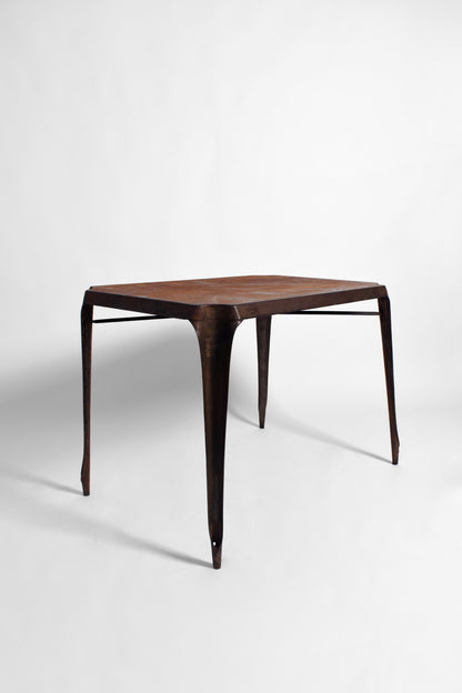 Rectangular table in iron, 1960s.