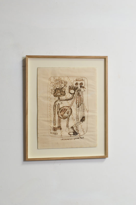 Saldanha da Gama drawing on paper, 1960s.
