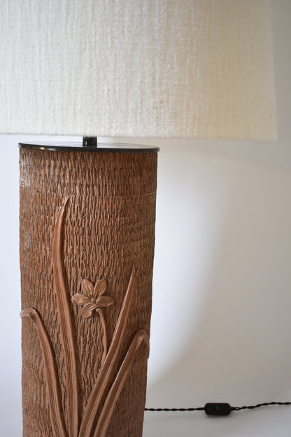 Important cylinder ceramic stoneware lamp, 1950s.