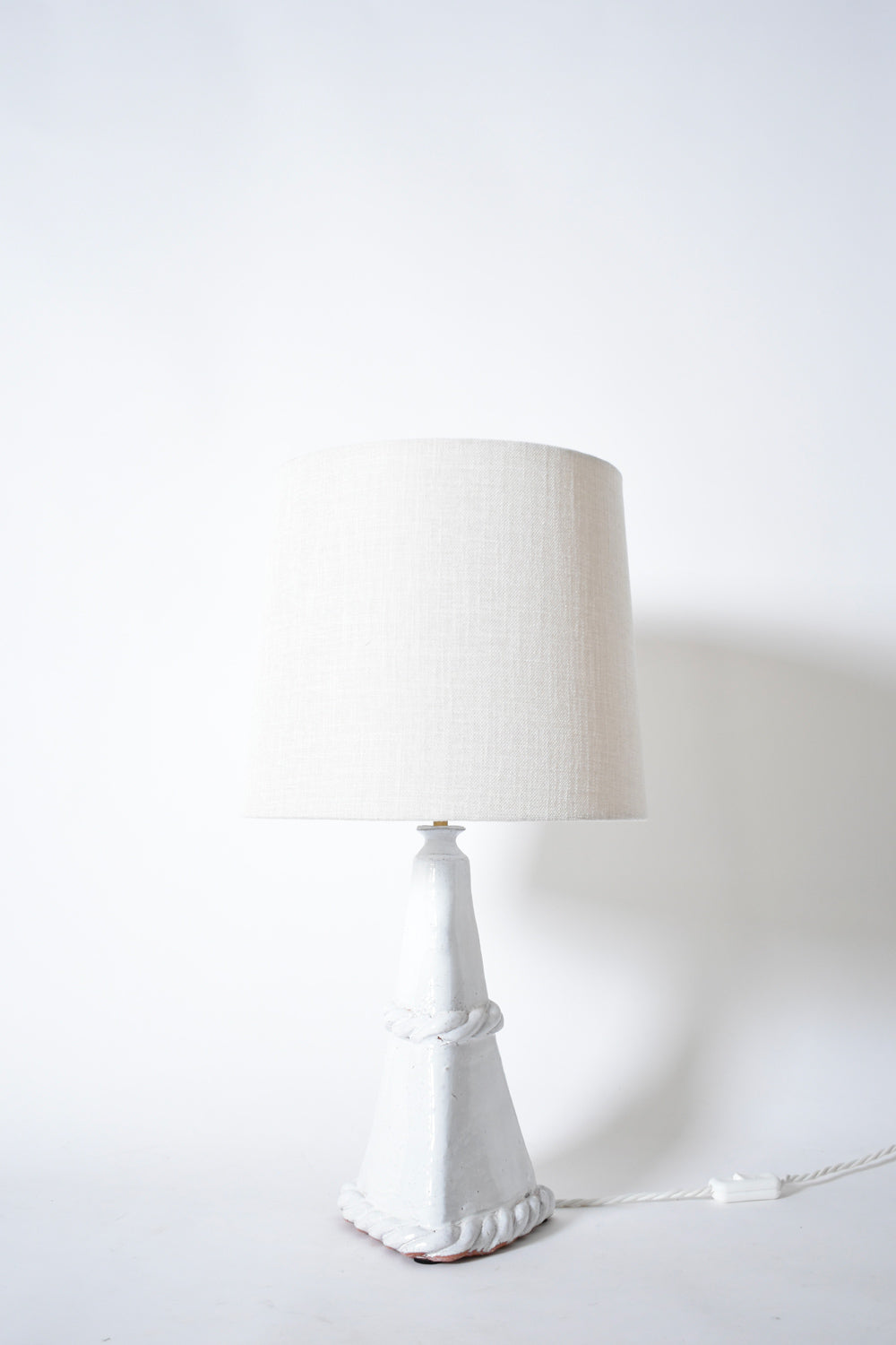"Arrabida" rope 33cm white table lamp, Barracuda Edition.
