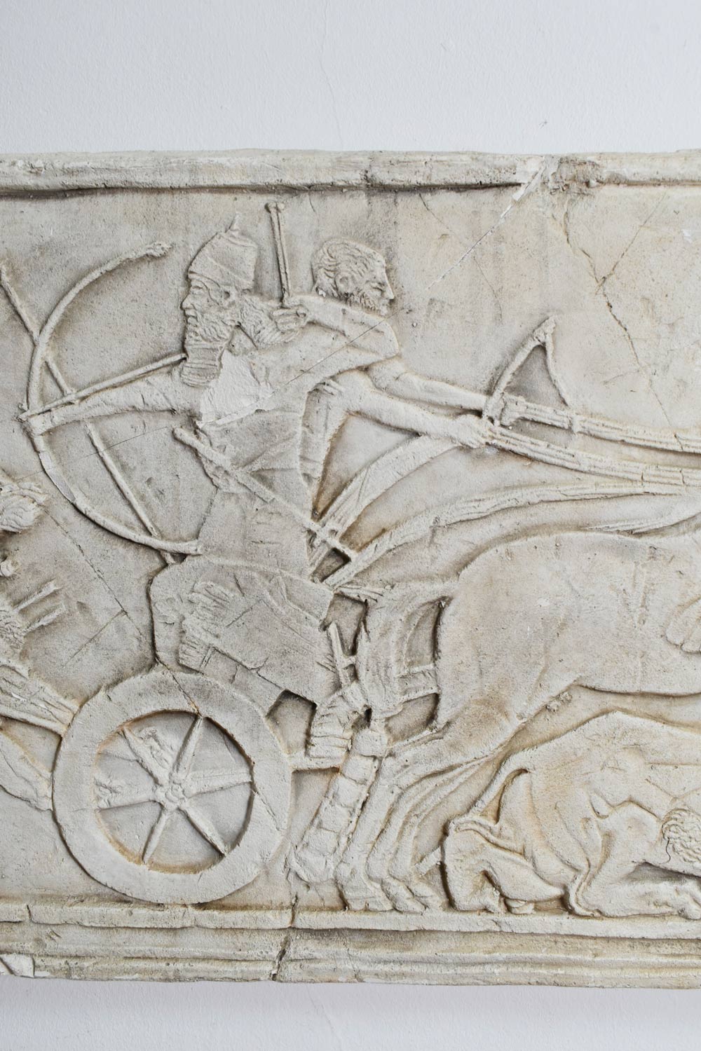Antiquity cast wall plaster low relief, 1960s.