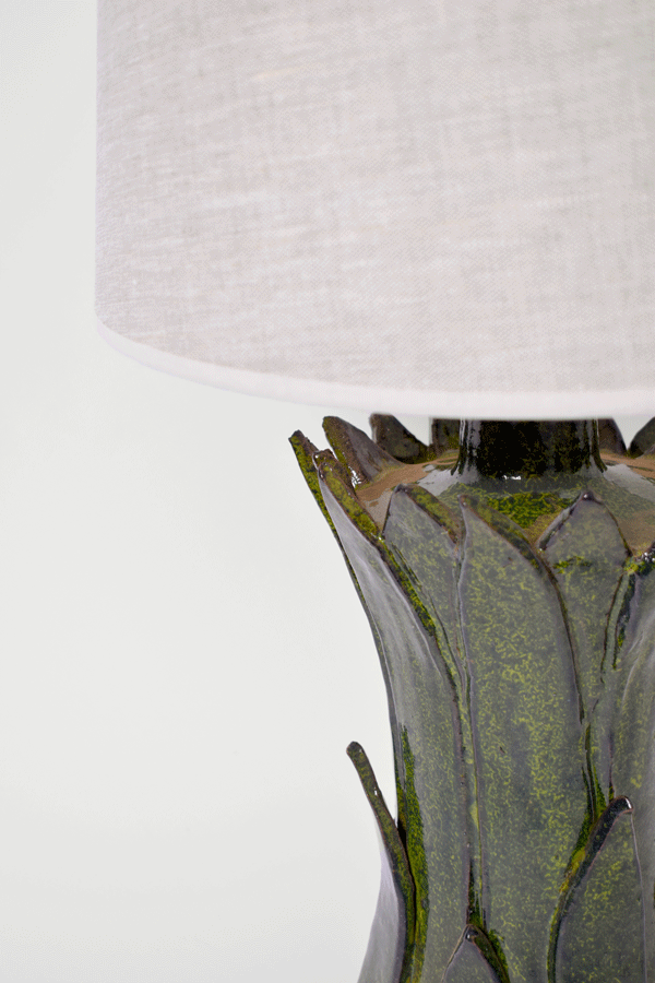 "Sintra" 32cm small green table lamp, Barracuda edition.