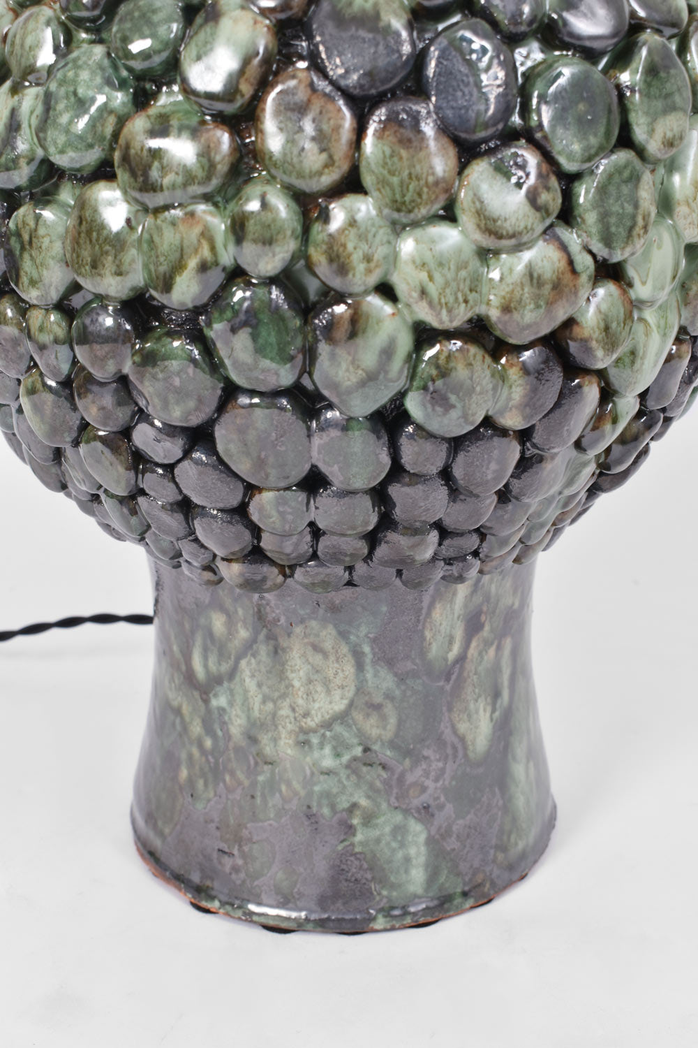 "Melides" 42cm green & black lamp, Barracuda Edition.
