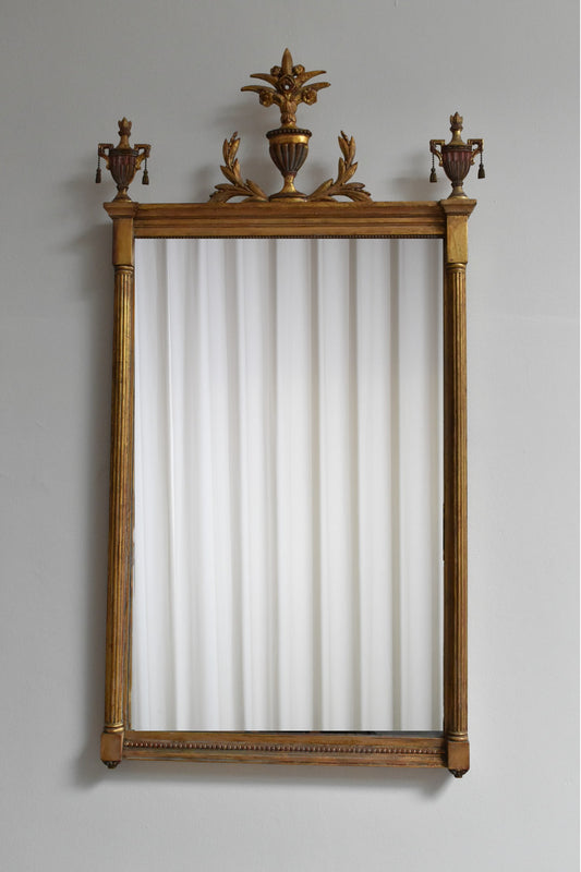 Directoire style gilded wooden mirror, 1910s.