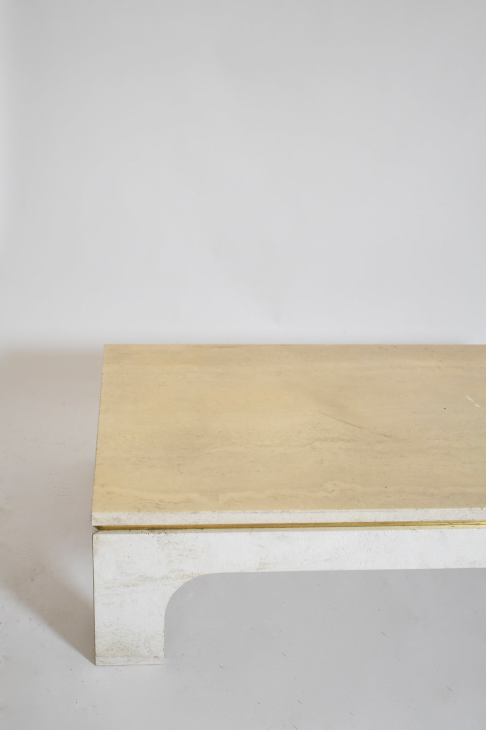 Rectangular travertine coffee table, 1970s.