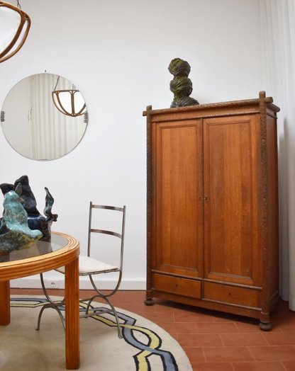 Pair of Black Forest Wooden Cabinets.