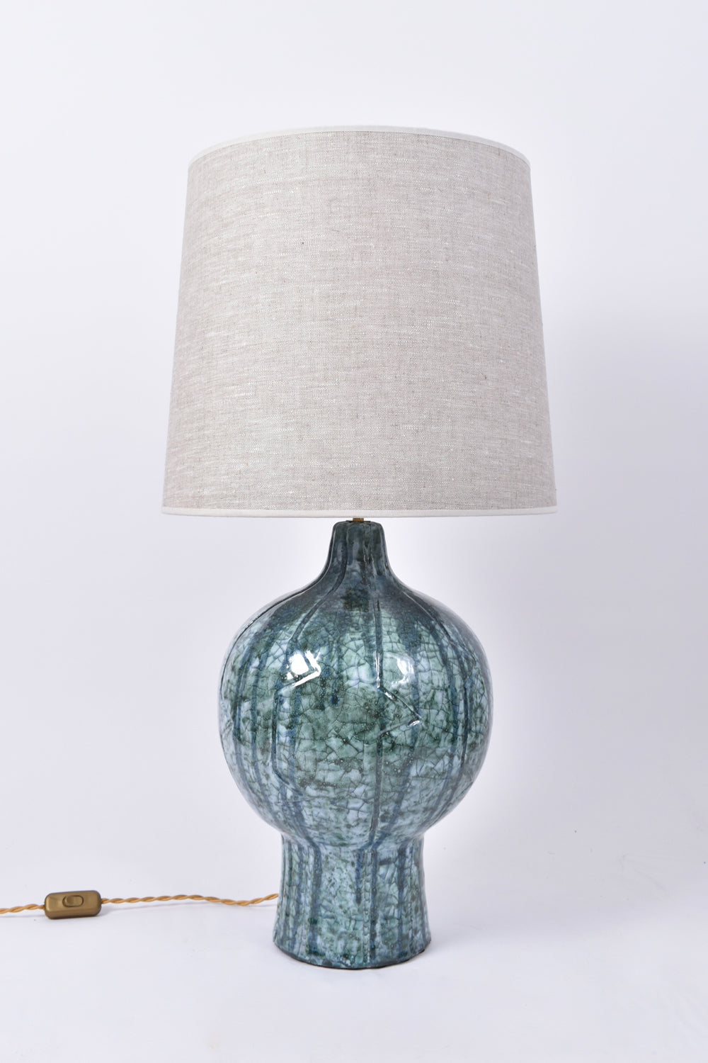 "Lanzarote" 42cm green & light blue lamp, Barracuda Edition.