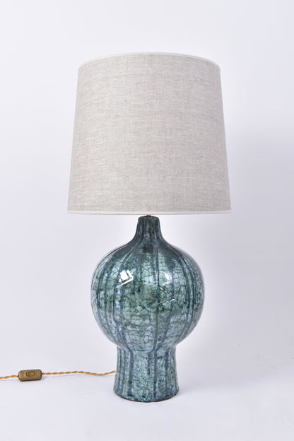 "Lanzarote" 42cm green & light blue lamp, Barracuda Edition.