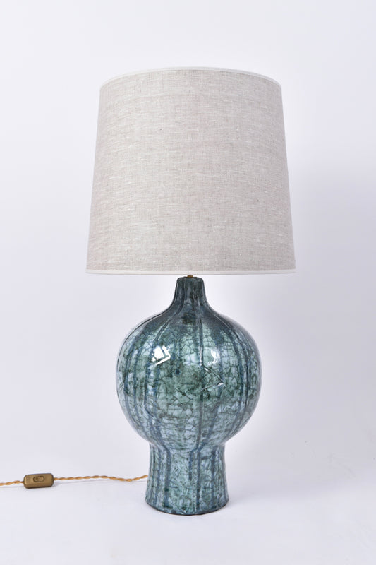"Lanzarote" 42cm green & light blue lamp, Barracuda Edition.