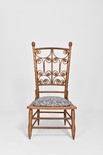 Gilded rattan chair, 19th c.