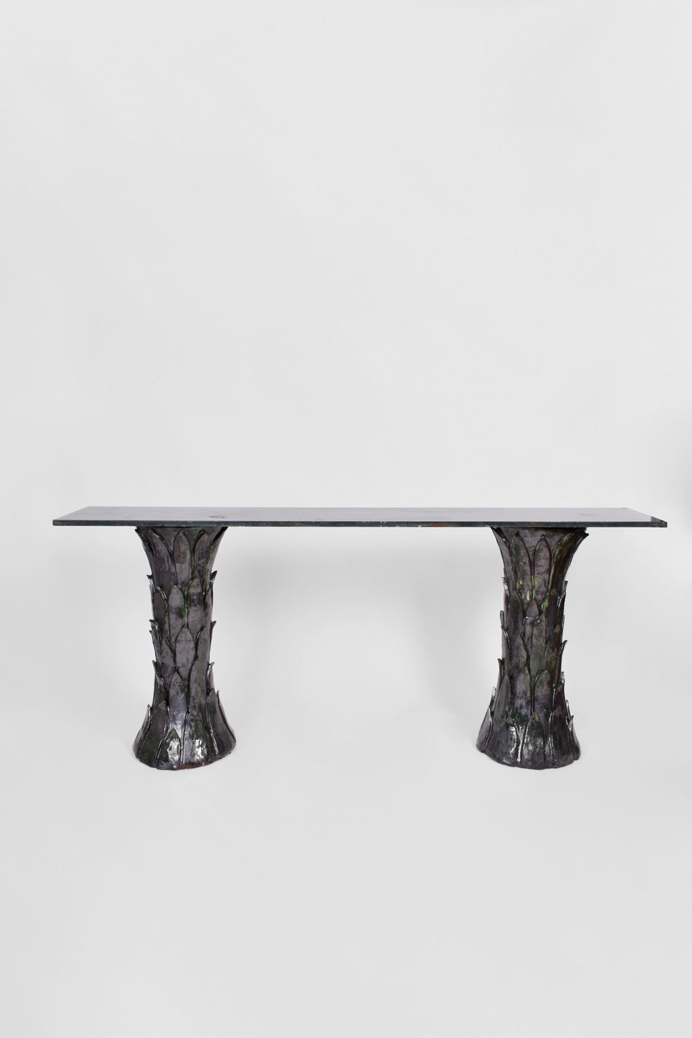 "Sintra" ceramic & marble console table, Barracuda edition.