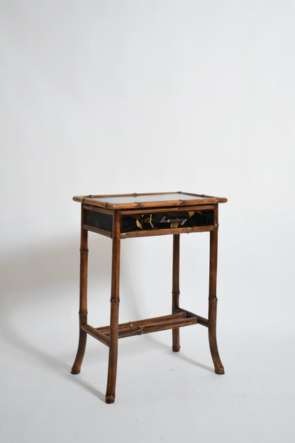 Chinese style bamboo bedsisde table, 1910s.