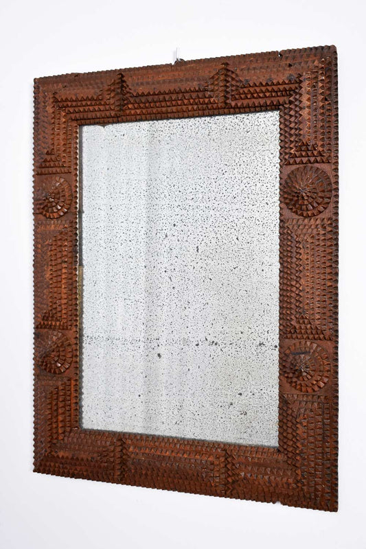 Black forest brown wooden mirror 4, 1910s.