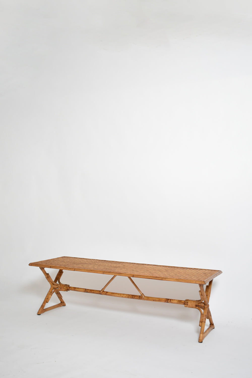 "Arrabida" 140cm dark rattan coffee table, Barracuda Edition.