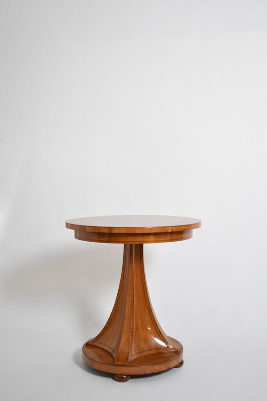 Biedermeier style pedestal table, XIXth c.