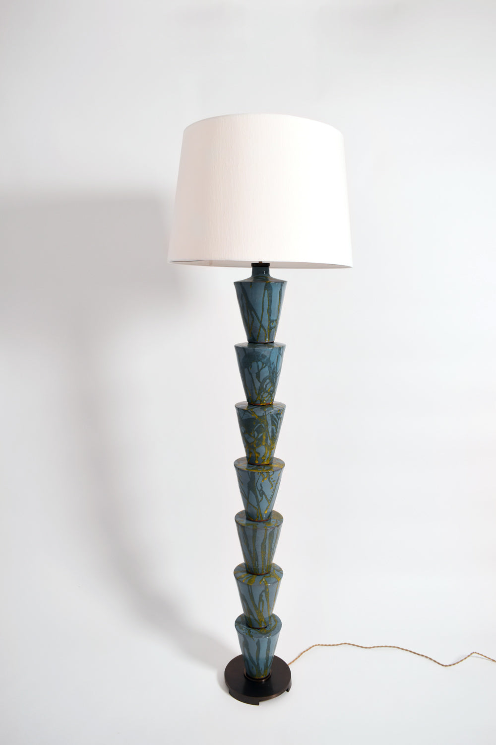 "Nizwa" blue and yellow floor lamp, Barracuda edition.