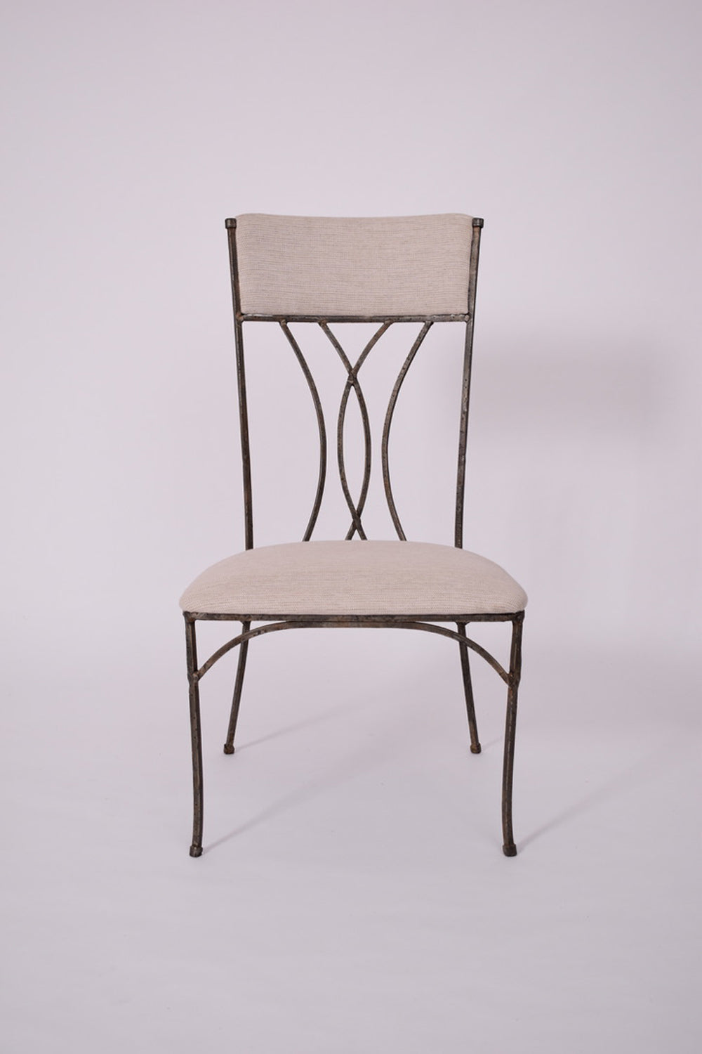 Neoclassical iron chair, 1960s.