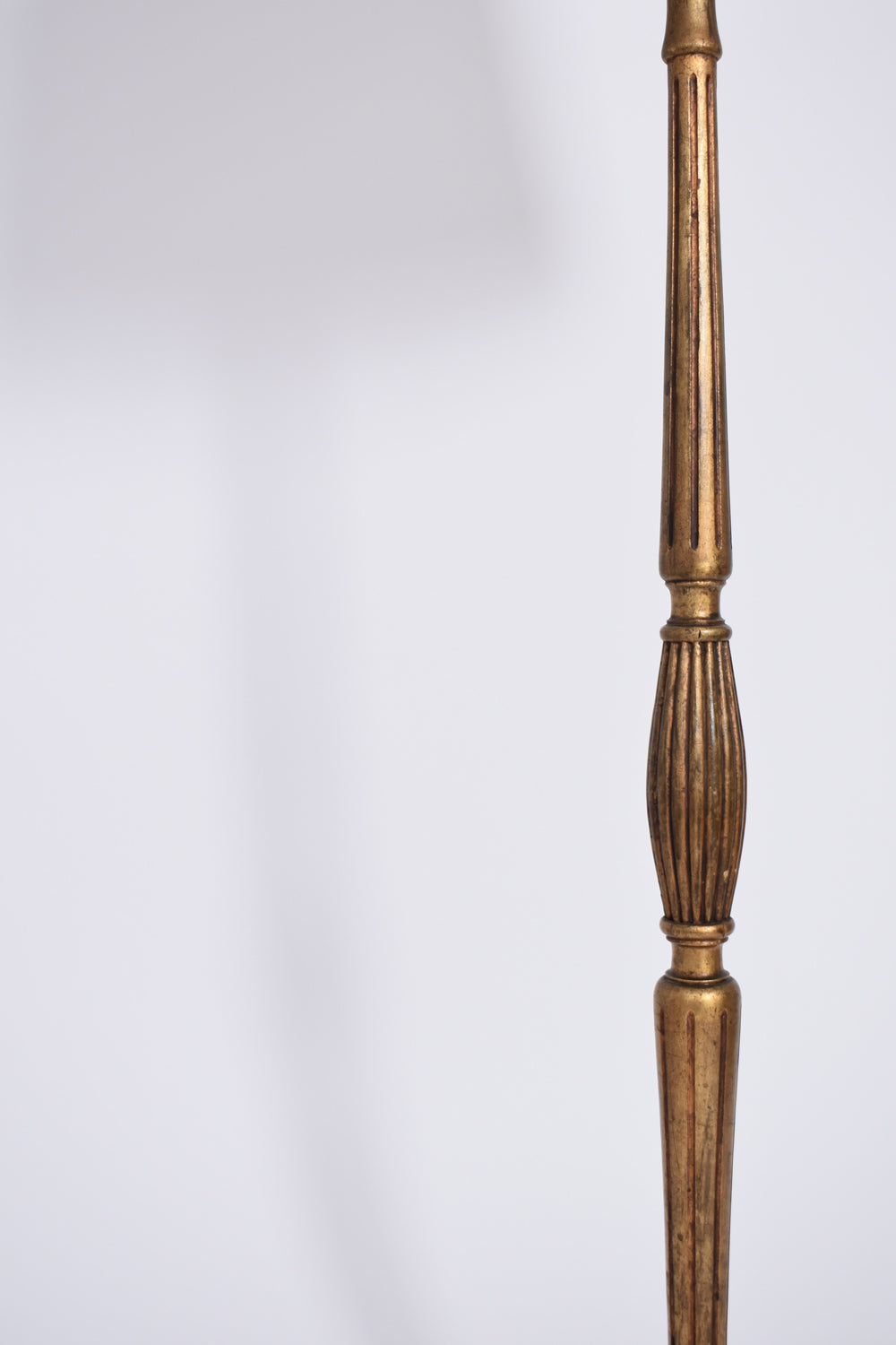 Gilded turned wood floor lamp, 1930s.