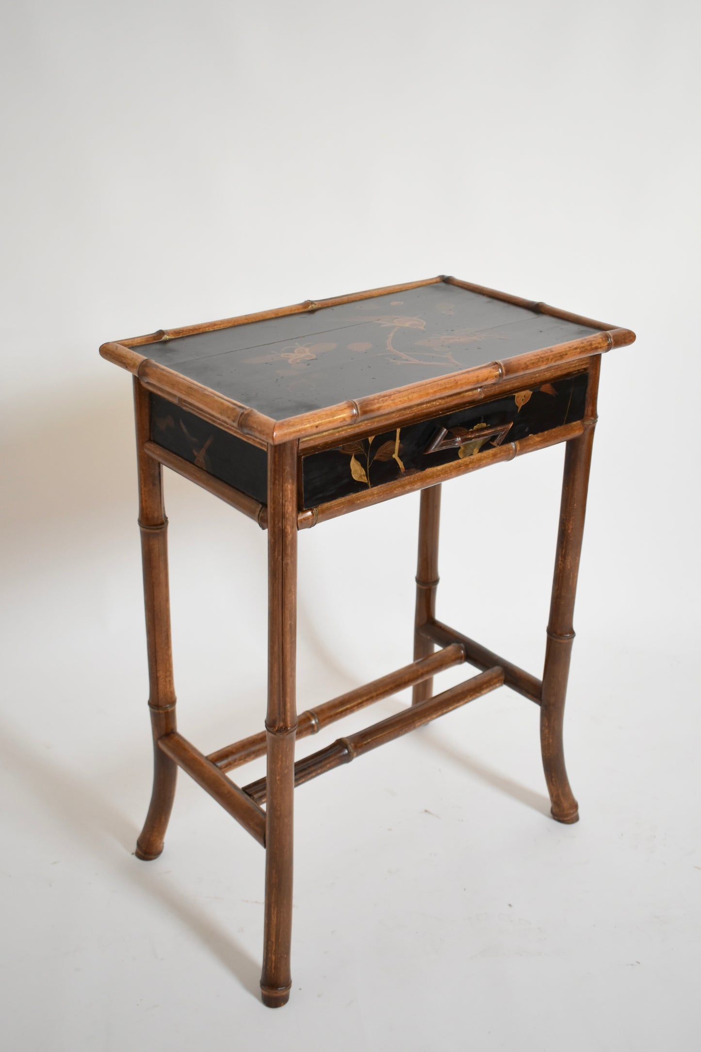 Chinese style bamboo bedsisde table, 1910s.