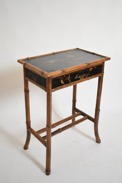 Chinese style bamboo bedsisde table, 1910s.