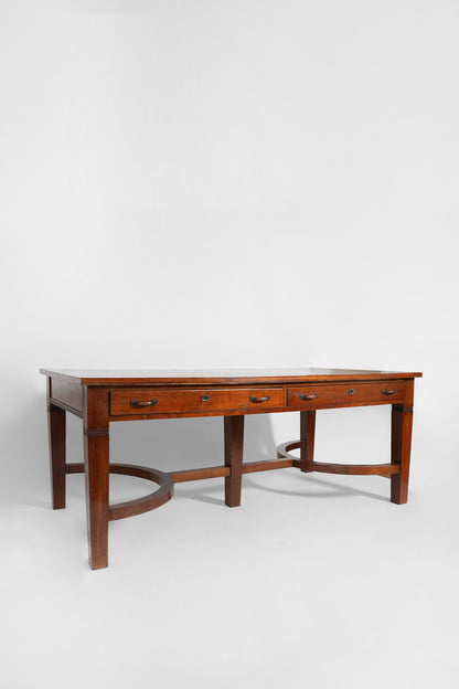 Wooden library table. Portugal, 1940s.