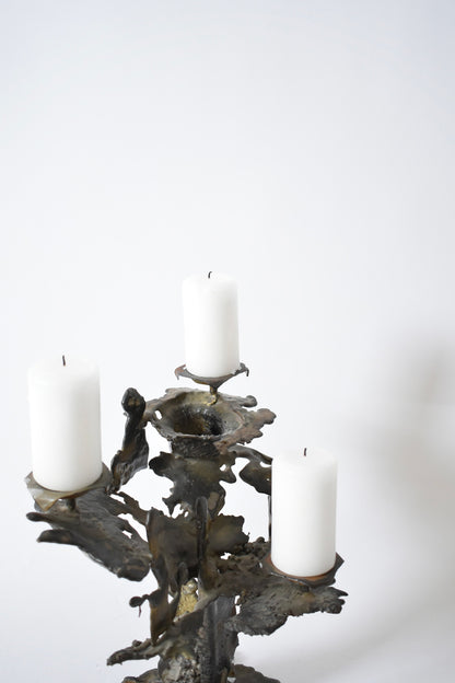 Brutalist candle holder, 1960s.