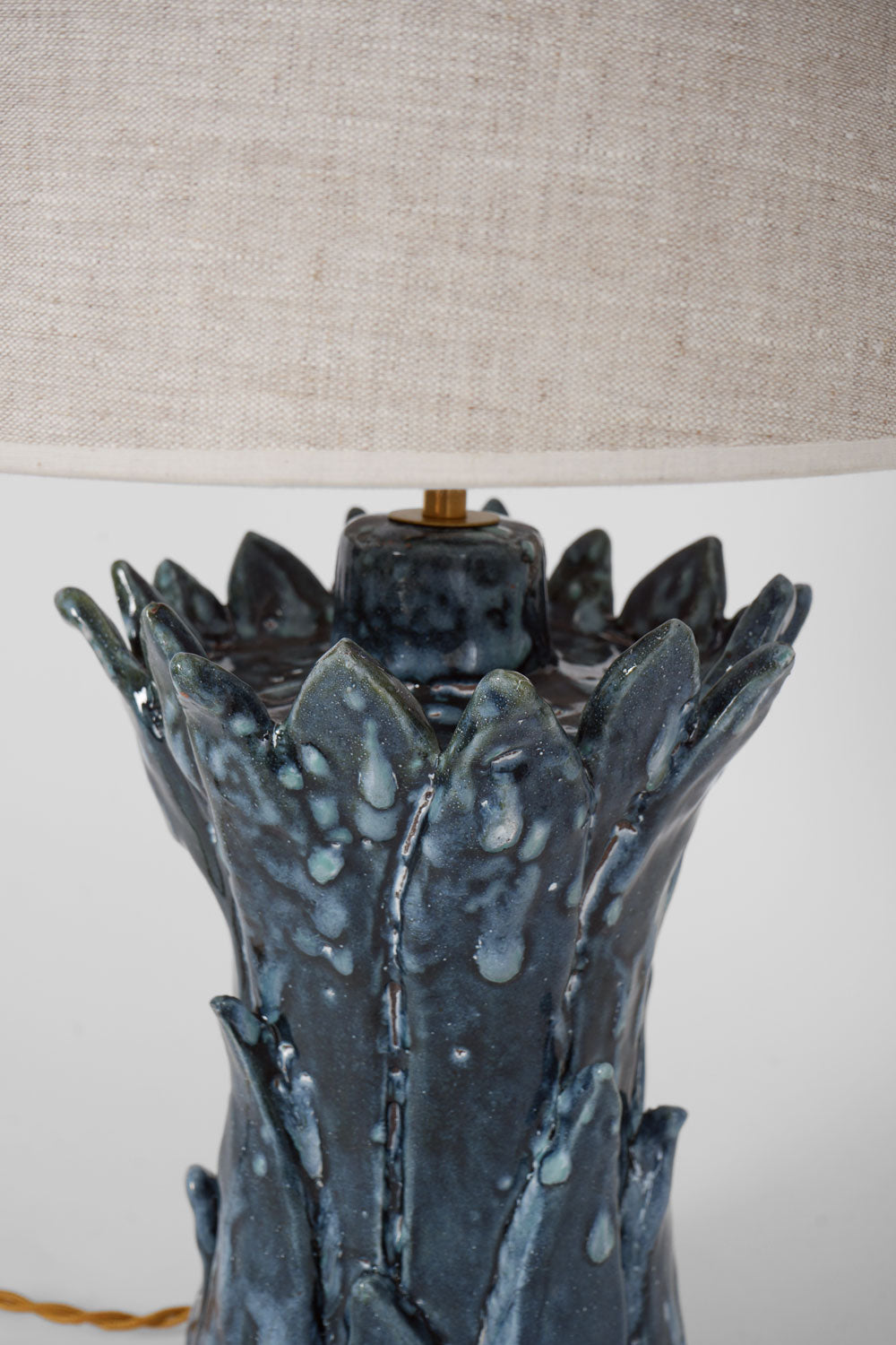 "Sintra" 30cm blue and white table lamp. Barracuda edition.