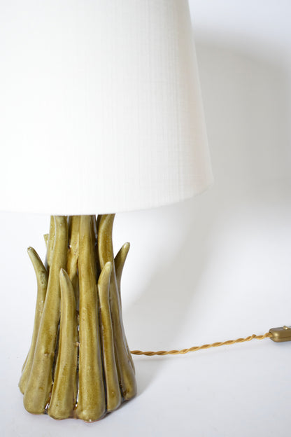 "Pico" 25cm beige ceramic lamp, Barracuda edition.