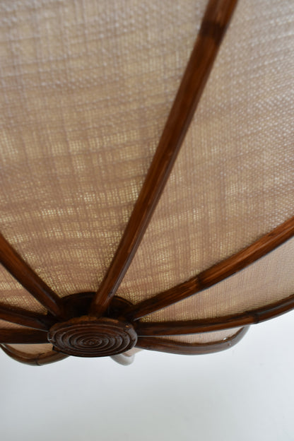 "Caprarola" 90cm rattan and fabric pendant lamp
