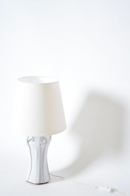 "Kasaï" Henry white ceramic lamp 25cm, Barracuda Edition.