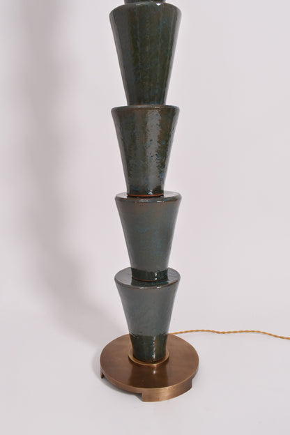 "Nizwa" blue and green ceramic floor lamp.