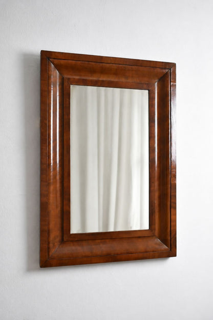 Mahogany rectangular mirror, 1940s.