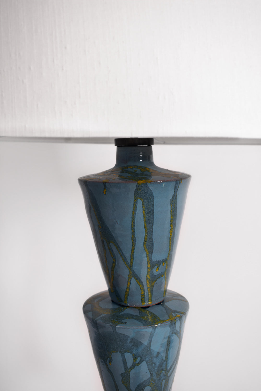 "Nizwa" blue and yellow cerafloor lamp, Barracuda Edition.
