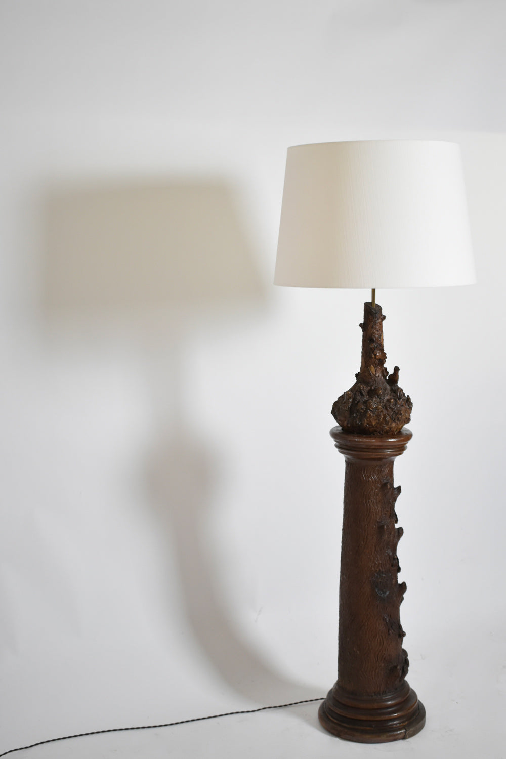 Black forest ceramic floor lamp, XIXth c.
