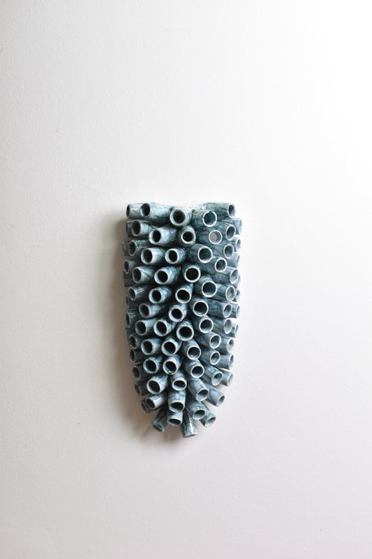 "Belize" 34cm light blue wall sconce lamp, Barracuda Edition.