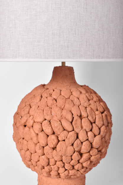 "Melides" 42cm terracota lamp, Barracuda edition.