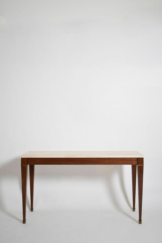 Neoclassical mahogany console table, 1960s.