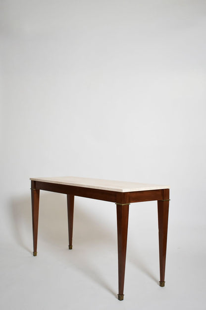 Neoclassical mahogany console table, 1960s.