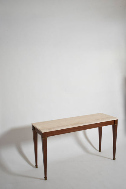 Neoclassical mahogany console table, 1960s.