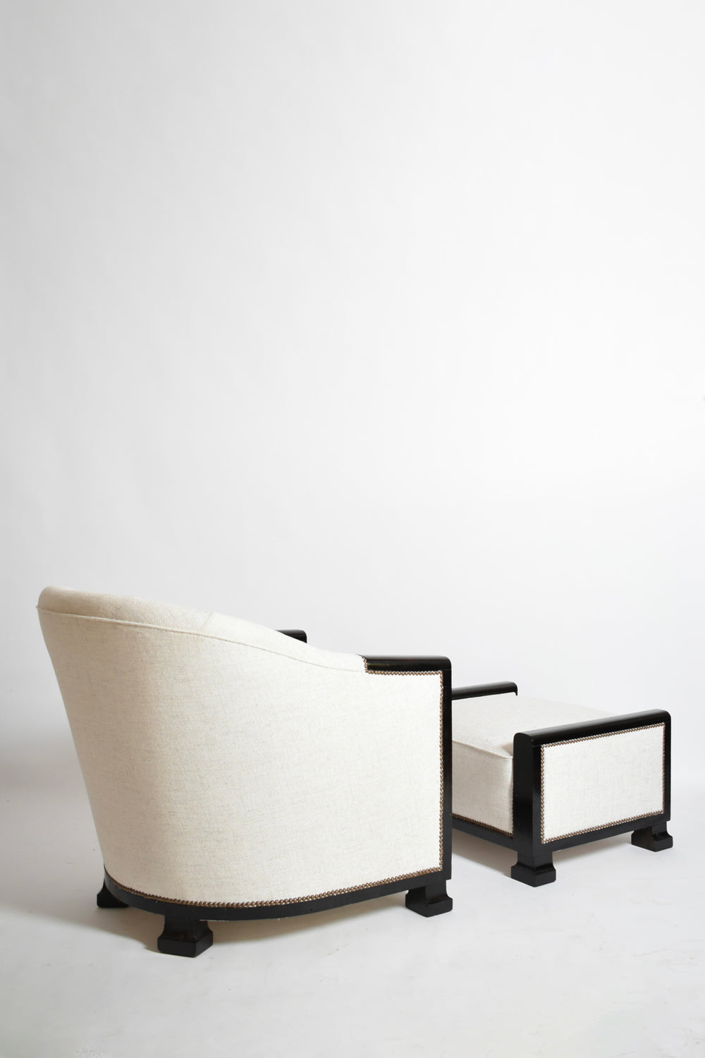 Abonised wood lounge chair, 1930s.