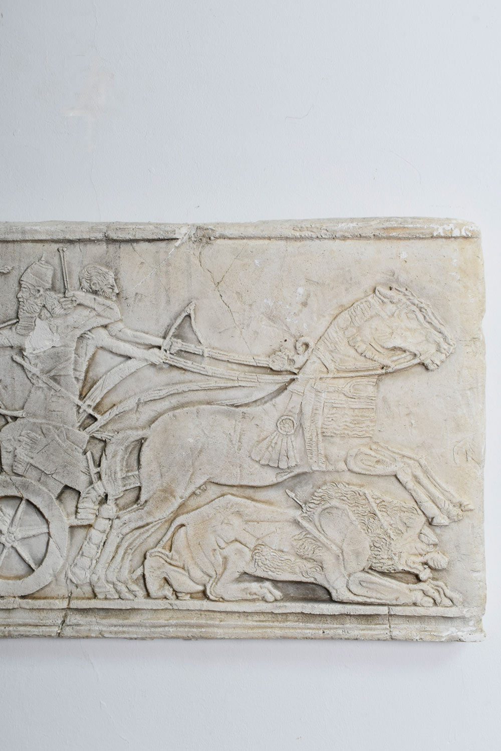 Antiquity cast wall plaster low relief, 1960s.